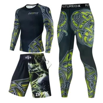 Костюм спортивний чоловічий компресійний Black Zip