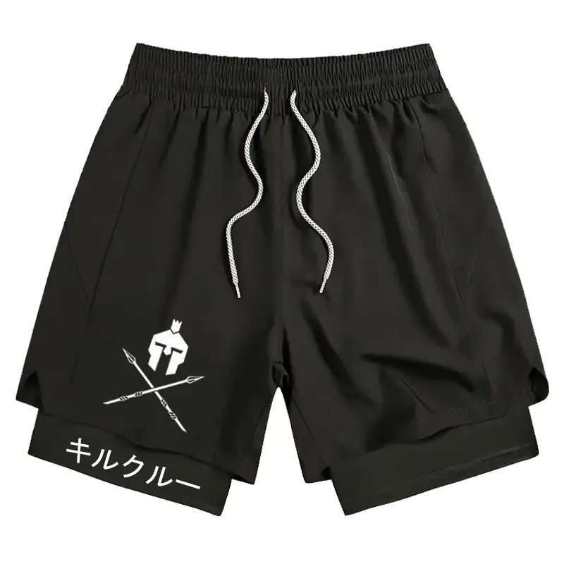 Шорти спортивні чорні Спартан