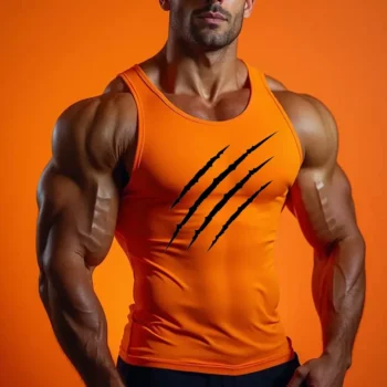 Чоловіча майка помаранчева Кігті