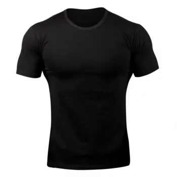 Футболка чоловіча чорна бавовняна