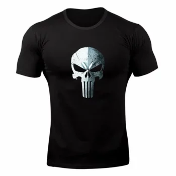 Футболка чорна бавовняна Каратель