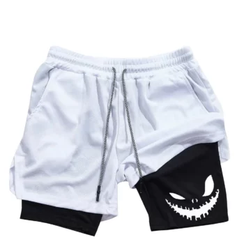 Шорти MuscleMan біло-чорні ghost