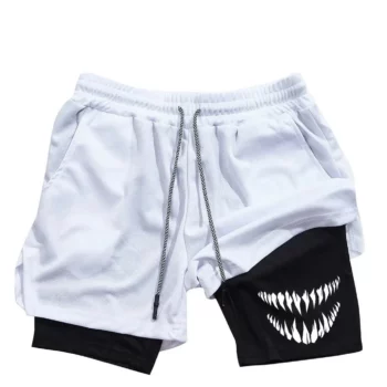 Шорти MuscleMan біло-чорні smile