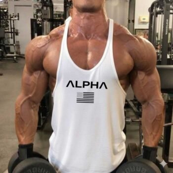 Майка-чоловіча-спортивна-біла-ALPHA