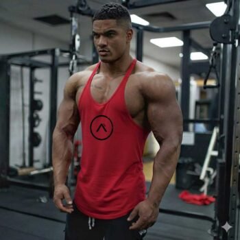 Майка чоловіча спортивна червона ALPHA