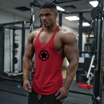 Майка-чоловіча-червона-Star