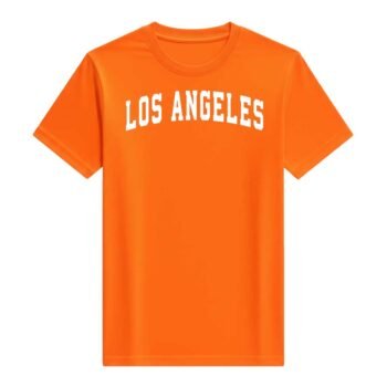 Футболка-помаранчова-Los-Angeles-білий
