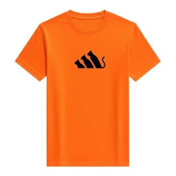 Футболка помаранчева три коти